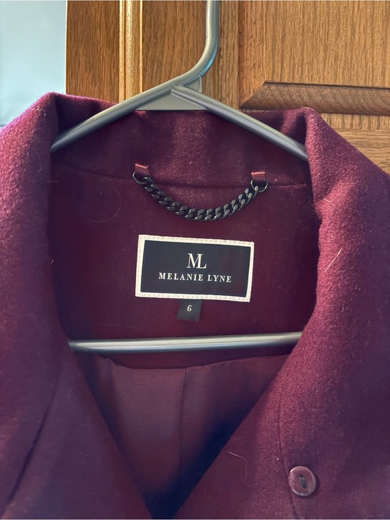 Melanie Lyne Jackets & Blazers - Melanie Lyne Deep Burgundy Wool Coat
